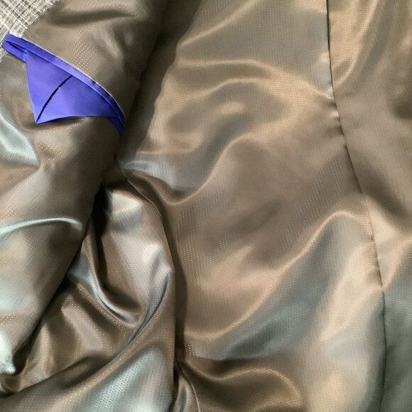 Michael Strahan Size 42 Regular Plaid Modern Fit Stretch Mens Gray Blazer. New - Picture 8 of 12